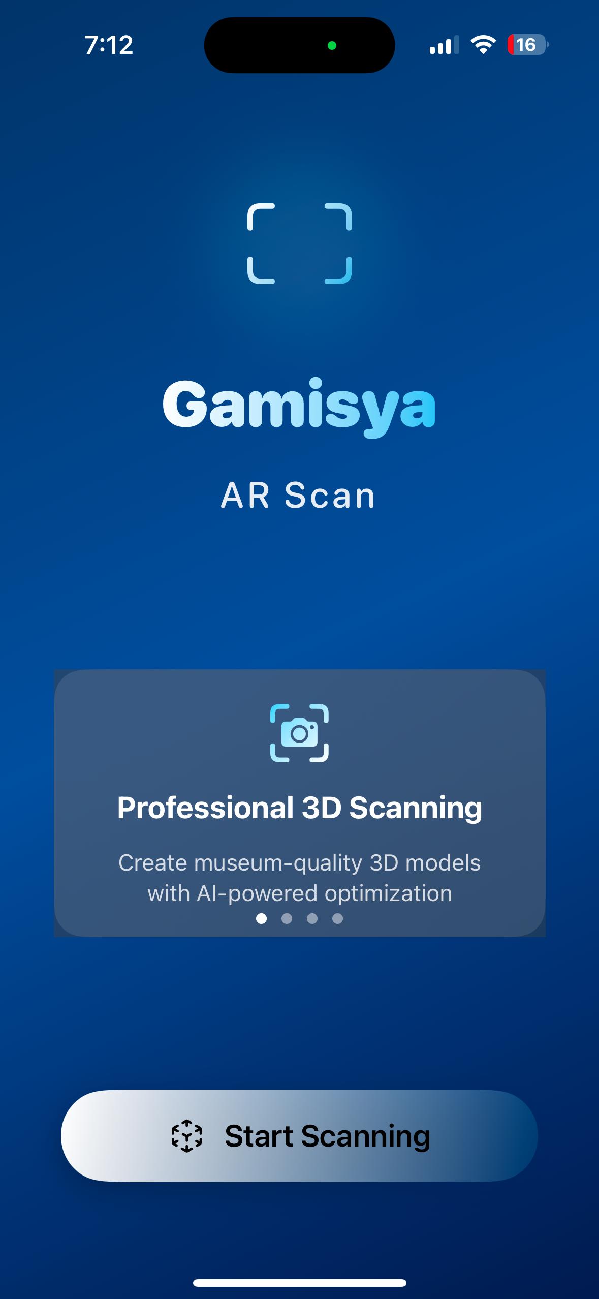 Gamisya AR Scan App