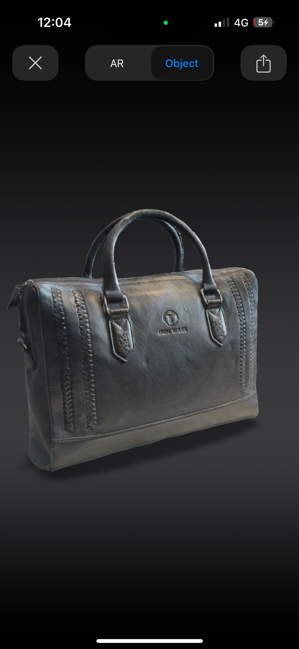 AR Scan result - Black leather bag